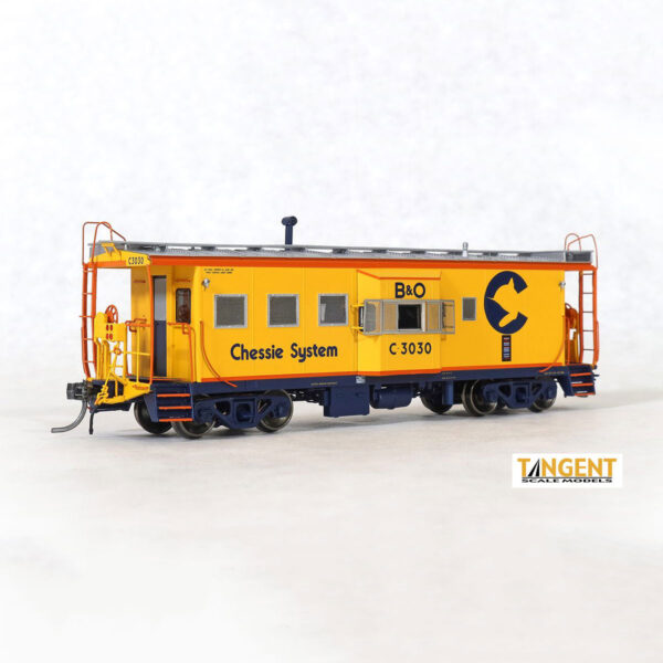 Tangent HO ICC I-18 Steel Bay Window Caboose Chessie System "B&O 1973+ Dubois Repaint" w/ Lights