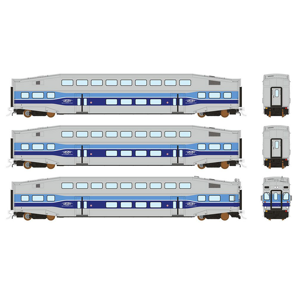 Rapido HO BiLevel Commuter Cars AMT Montreal "Series IV Cab, Coach" 3