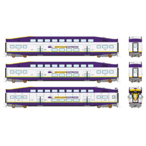 Rapido HO BiLevel Commuter Cars West Coast Express Vancouver "Series II Cab, Series IV Coach" 3 Pack