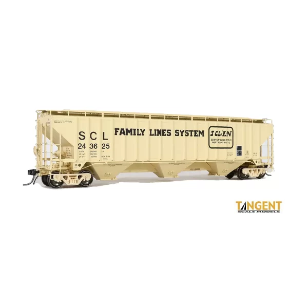 Tangent HO PS-2CD 4750 Covered Hopper Seaboard Coast Line "Family Lines, 7-1980"