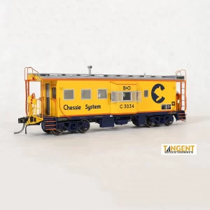 Tangent HO ICC I-18 Steel Bay Window Caboose Chessie System B&O "Raceland Repaint 1979+" w/ Lights