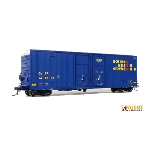 Tangent HO 50' Gunderson 6089 High Cube Box Car Golden West Service "GVSR, B-70-43 1996+"