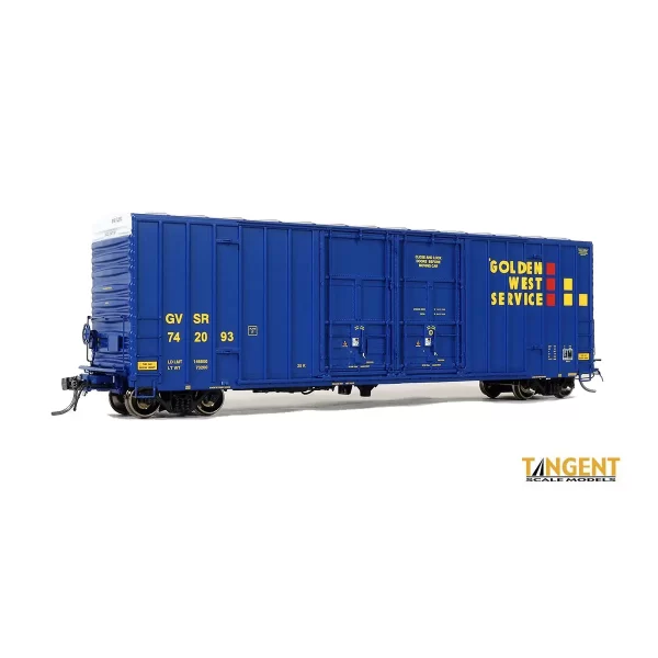 Tangent HO 50' Gunderson 6089 High Cube Box Car Golden West Service "GVSR, B-70-43 1996+"