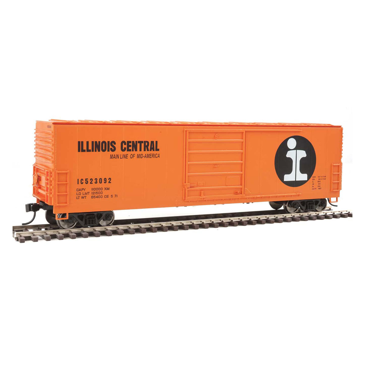 Walthers Mainline HO 50' Evans Smooth Side Box Car Illinois Central