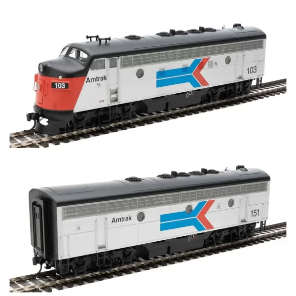 Walthers Mainline HO F7A-B Amtrak "Phase 1" w/ DCC & Sound - Image 2
