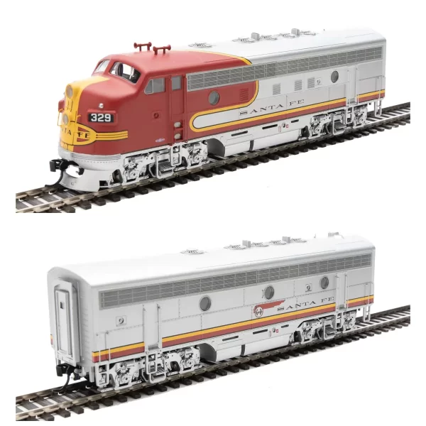 Walthers Mainline HO F7A-B Santa Fe "Warbonnet" w/ DCC & Sound - Image 2