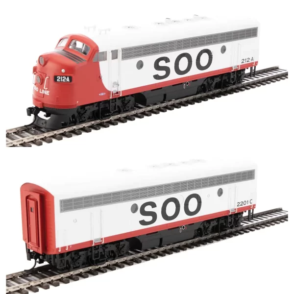 Walthers Mainline HO F7A-B Soo Line w/ DCC & Sound