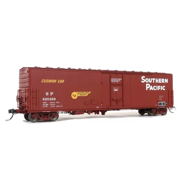 Moloco HO 50′ RBL Plate B Boxcar, Offset Door Southern Pacific "Repaint SAC 4-79"