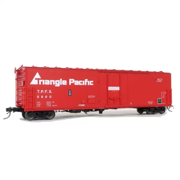 Moloco HO 50' RBL Plate B Boxcar, Offset Door Triangle Pacific