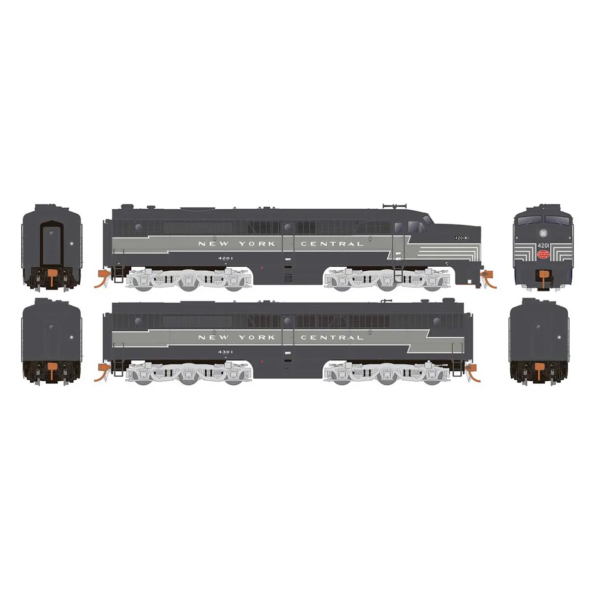 Rapido HO Alco PA-1 & PB-1 New York Central w/ DCC & Sound