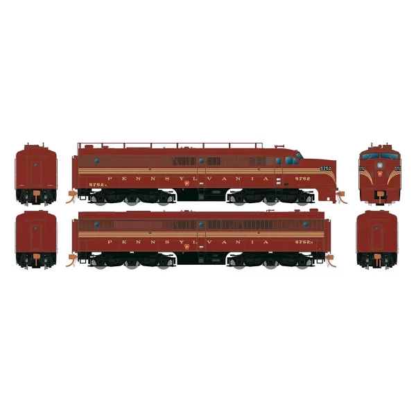 Rapido HO Alco PA-1 & PB-1 Pennsylvania "Tuscan, Five Stripe" w/ DCC & Sound