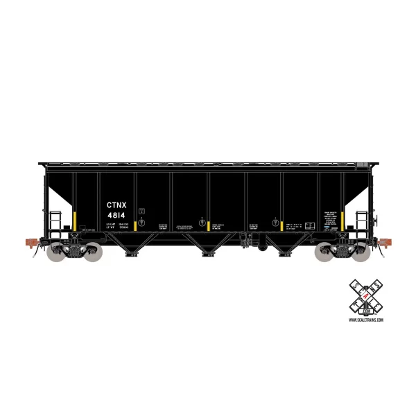Scale Trains N Rivet Counter Thrall 4727 Carbon Black Covered Hopper Continental Carbon “CTNX”