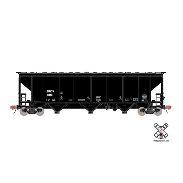 Scale Trains N Rivet Counter Thrall 4727 Carbon Black Covered Hopper Sid Richardson “SRCX”