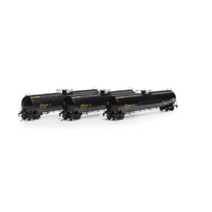 Athearn Genesis HO 33,900 Gallon LPG Tank Car UTLX "Flat Panel Body, Conspicuity Stripes" 3 Pack