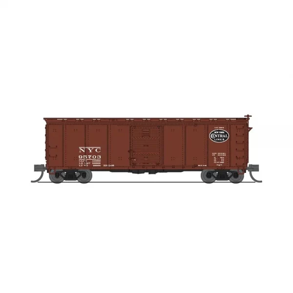 Broadway Limited N NYC 40′ Steel Box Car New York Central Lines Variety 4 Pack "NYC, MC, P&E, B&A"