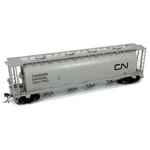 Rapido HO 3800 Cubic Foot Cylindrical Hopper Canadian National "CNLX, Small Black Logo"