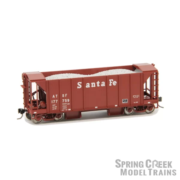Spring Creek Exclusive HO Bowser 70 Ton 2 Bay Ballast Hopper with Side Chutes Santa Fe