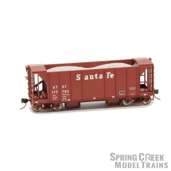 Spring Creek Exclusive HO Bowser 70 Ton 2 Bay Ballast Hopper with Side Chutes Santa Fe - Image 2