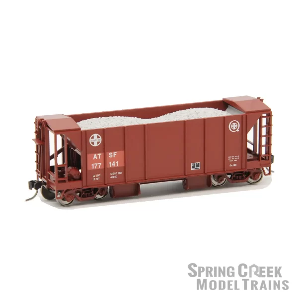 Spring Creek Exclusive HO Bowser 70 Ton 2 Bay Ballast Hopper with Side Chutes Santa Fe "Quality Logo, Patched"