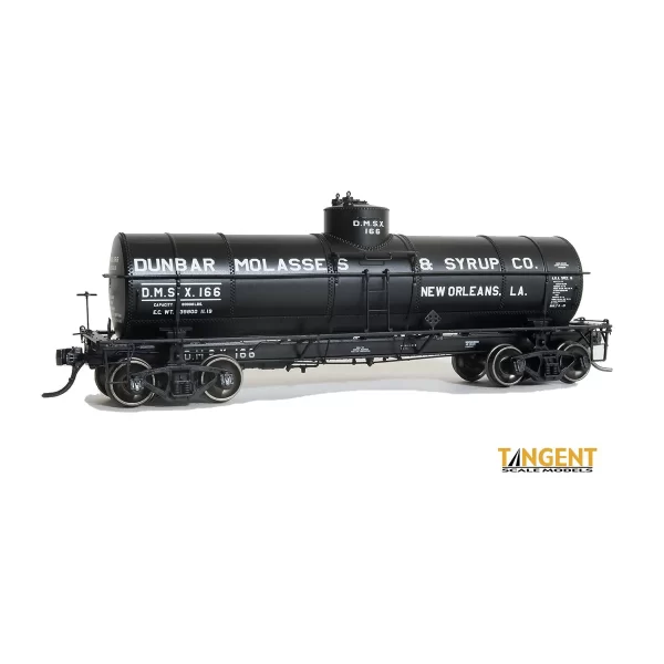 Tangent HO GA 8,000 Gal. Radial Course Tank Car Dunbar Molasses & Syrup "DMSX, 1919+"