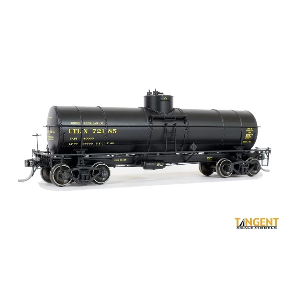 Tangent HO GA 8,000 Gal. Radial Course Tank Car UTLX "Black Repaint, 1948+"
