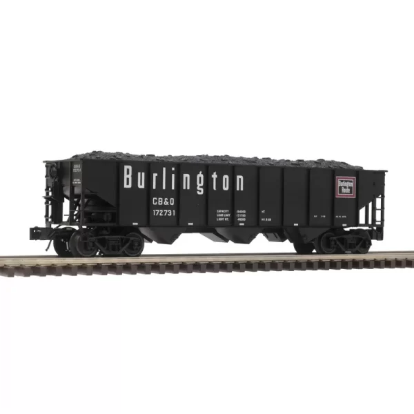 Atlas Trainman O 2 Rail 70 Ton 3 Bay Hopper Chicago Burlington & Quincy