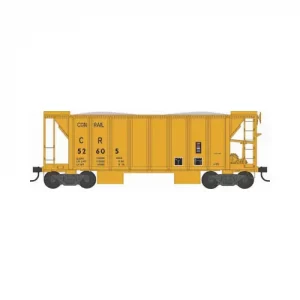 Bowser HO 70 Ton 2 Bay Ballast Hopper with Side Chutes Conrail "Yellow"