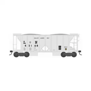 Bowser HO 70 Ton 2 Bay Ballast Hopper with Side Chutes Louisville & Nashville