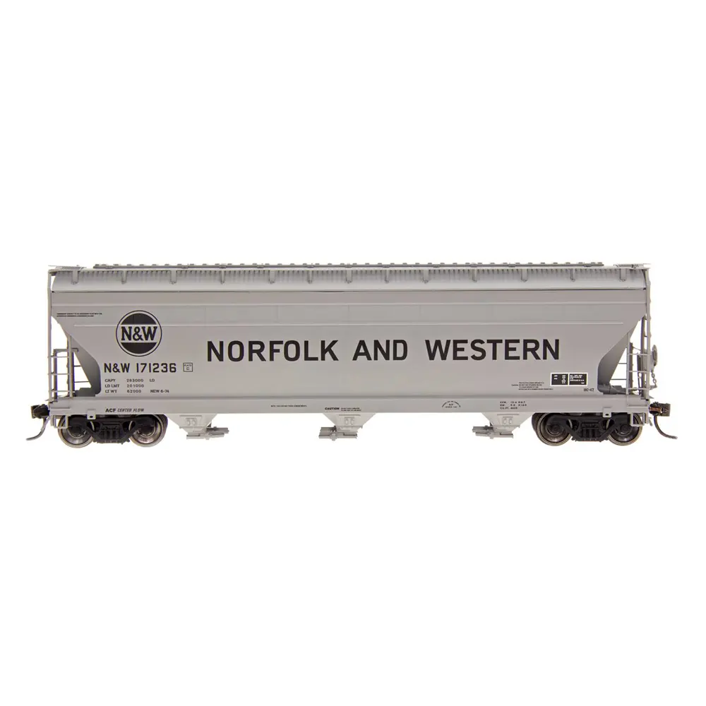 Intermountain HO ACF 4650 Covered Hopper Norfolk & Western "Hamburger Logo"