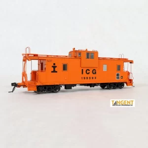 Tangent HO Centralia Shops Steel Wide Vision Caboose Illinois Central Gulf "Simplified w/ Logo Repaint 1978+" w/ Lights
