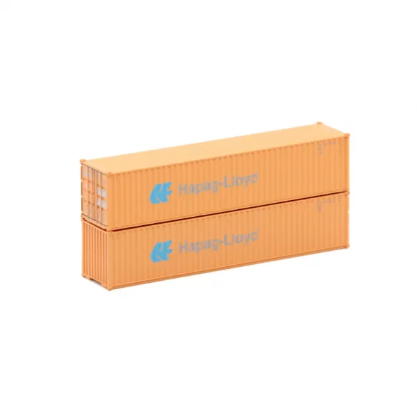 Jacksonville Terminal N 40' Standard Height (8'6") Corrugated Container Hapag Lloyd "Small Logo, Faded"