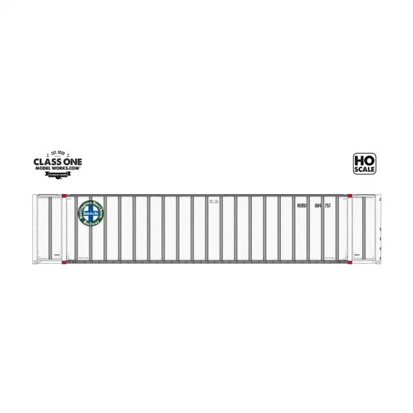 Class One Model Works HO 48' Hyundai Container BNSF "Hub Group" 2 Pack