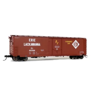 Moloco HO General American 50' RBL Sill 1 Boxcar, Offset Door Erie Lackawanna "DF, Cushion Car"