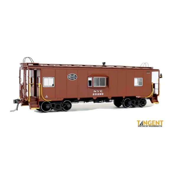 Tangent HO Despatch Shops Inc N7 Class Steel Bay Window Caboose New York Central "Brown Repaint w/ Black Logo 1955+" w/ Lights
