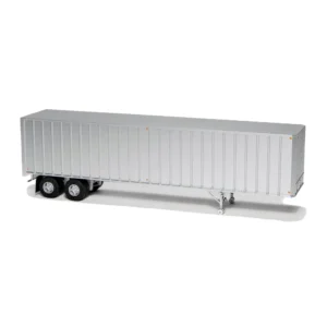 Rapdio HO 40' Fruehauf Exterior-Post Trailer Silver "Unlettered"
