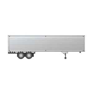 Rapdio HO 40' Fruehauf Fluted Trailer Silver "Unlettered"