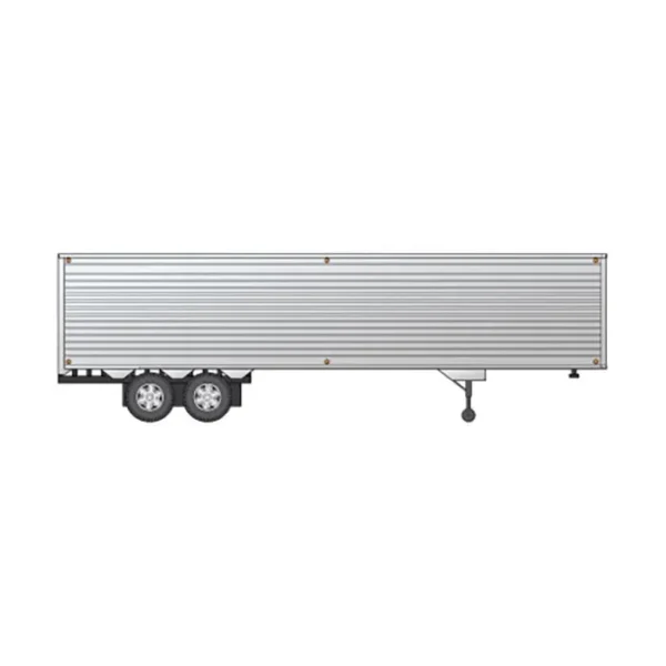 Rapdio HO 40' Fruehauf Fluted Trailer Silver "Unlettered"
