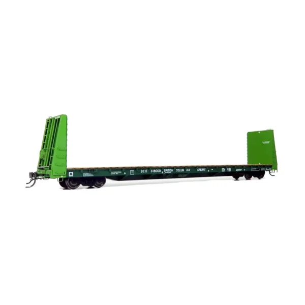 Rapido HO 66' Marine Industries Bulkhead Flat Car British Columbia Railway "International Service"