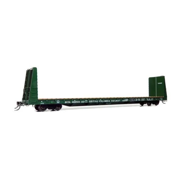 Rapido HO 66' Marine Industries Bulkhead Flat Car British Columbia Railway