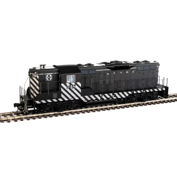 Walthers Mainline HO GP9 Phase II Santa Fe "Zebra Stripe" - Image 2