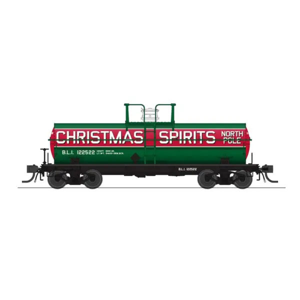 Broadway Limited HO 6,000 Gallon Tank Car Christmas Spirits