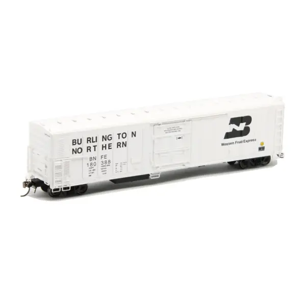 Intermountain HO 57' Mechanical Reefer R-70-15 Burlington Northern "BNFE, White"