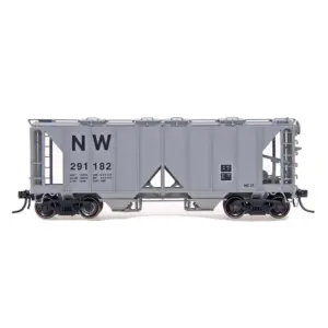 Intermountain HO 70 Ton 2 Bay Covered Hopper Open Sides Norfolk & Western