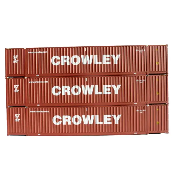 Jacksonville Terminal HO 53' Ocean Container Crowley "Brown" 3 Pack