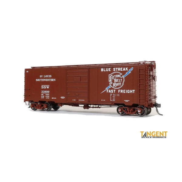 Tangent HO PS 40'6" Postwar Boxcar Cotton Belt "Blue Streak, Delivery 1951+"