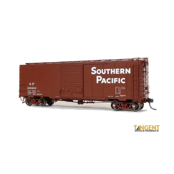Tangent HO PS 40'6" Postwar Boxcar Southern Pacific "Brown, Repaint 1960+"
