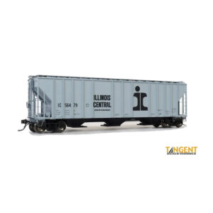 Tangent HO GA 4700 Covered Hopper Illinois Central "As Delivered Gray"