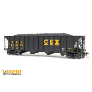 Tangent HO Bethlehem 3350cf Quad Coal Hopper CSX "SBD, Black Repaint 1987"