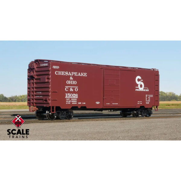 Scale Trains HO Kit Classic 40' PS Box Car Chesapeake & Ohio