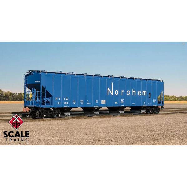 Scale Trains HO Rivet Counter PS 5820 Covered Hopper Norchem "Blue"